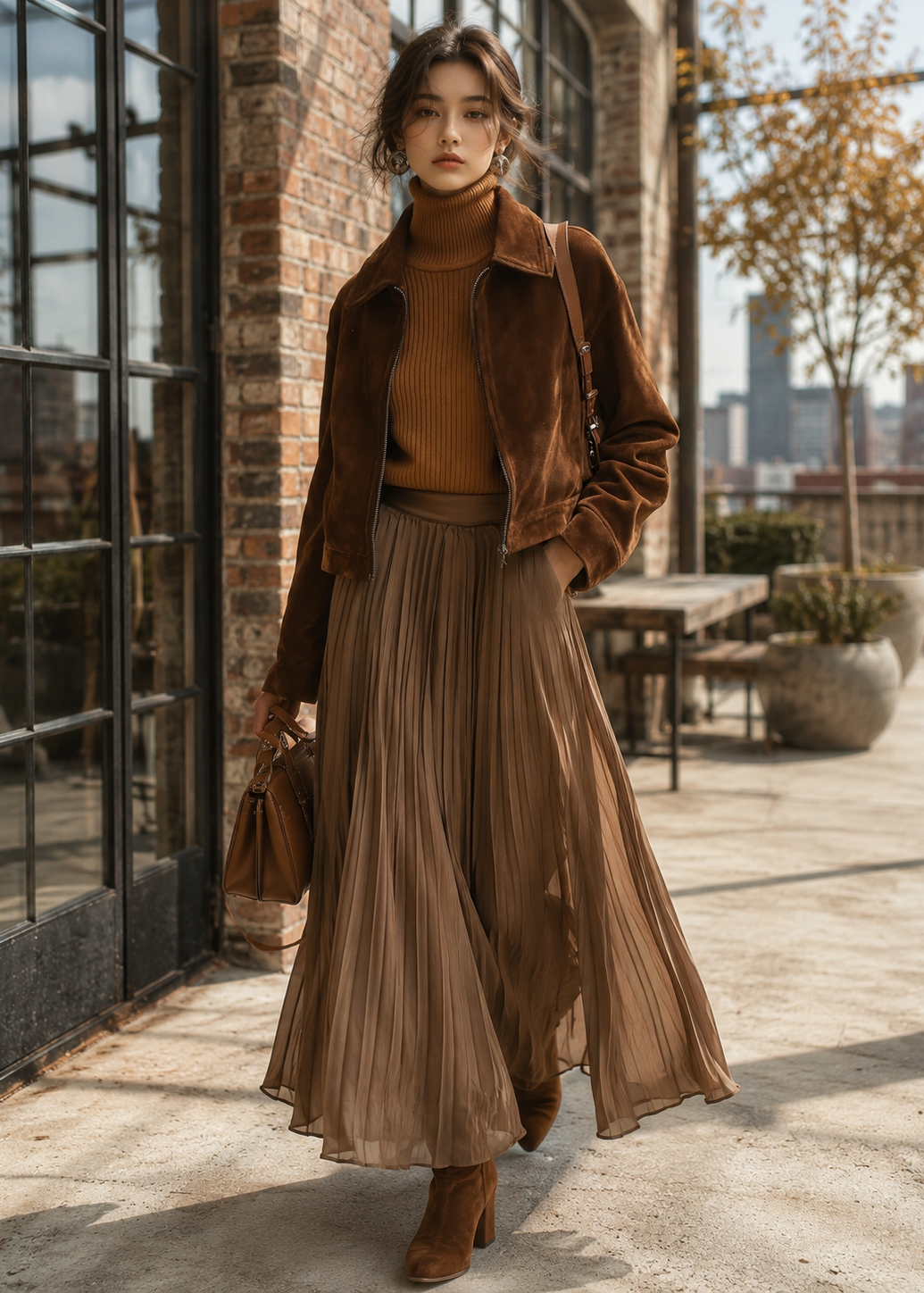 Suede Jacket Brown 