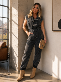 Downtown Denim Jumpsuit Plus Size