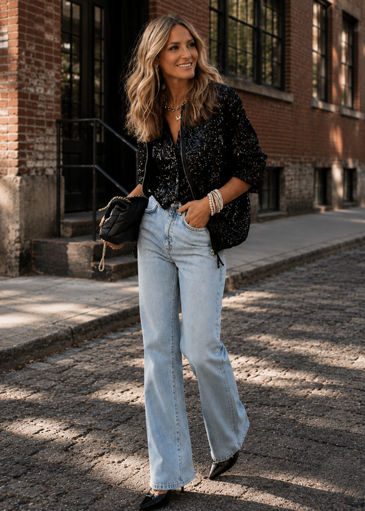 Midnight Spark Sequin Jacket
