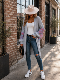 Boho Edge Fringe Sleeve Cardigan