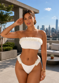Siren Muse Appliqué Tie-Back Bikini Set