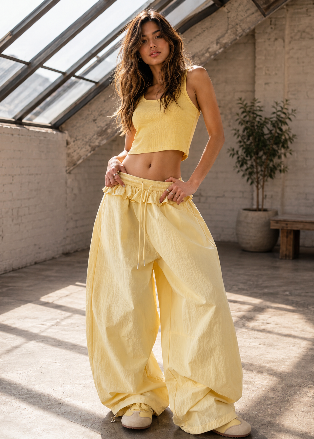 Everyday Flo Drawstring Wide-Leg Pants